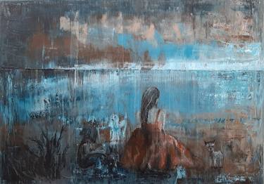 Original Abstract Beach Paintings by Ilhan Aydan
