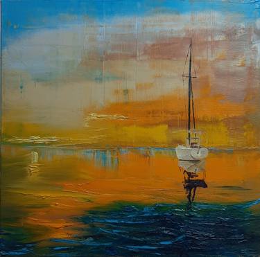 Print of Boat Paintings by Ilhan Aydan