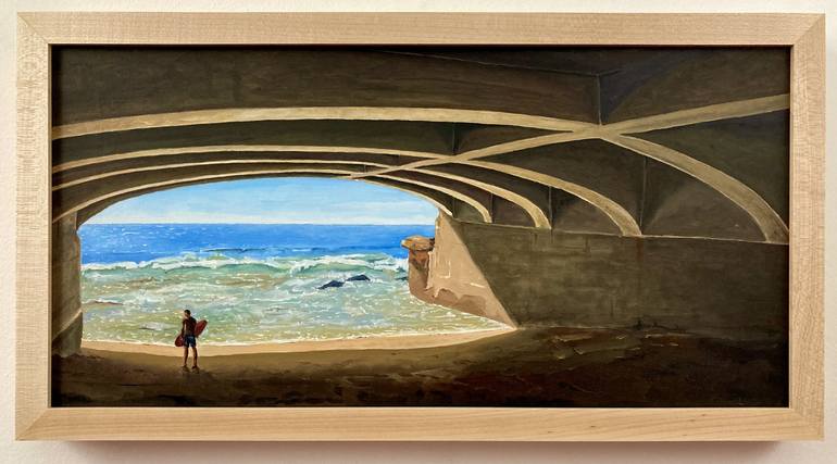 Original Documentary Beach Painting by David Jackson