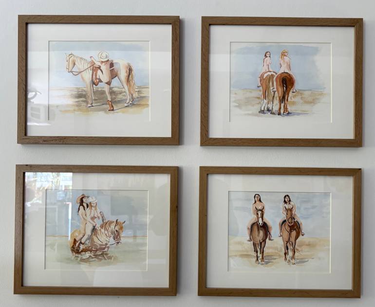 Original Figurative Horse Painting by David Jackson