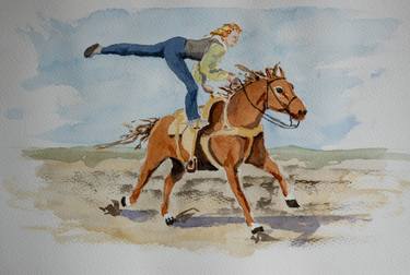 Print of Figurative Horse Paintings by David Jackson