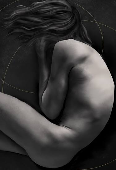 Original Black & White Nude Digital by Hope Batterson