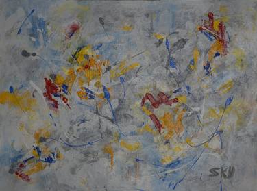 Original Abstract Expressionism Abstract Paintings by Sue Kazlaw-Nelson