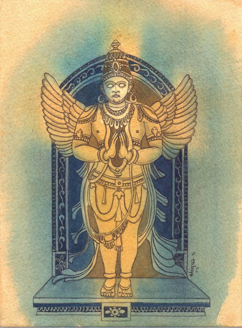 Garuda Painting by Adithyaa Sadashiv | Saatchi Art