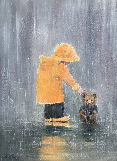 Teddy in the rain thumb