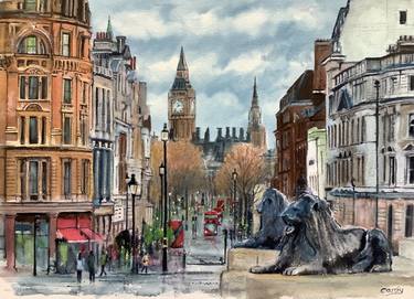 Original Impressionism Cities Painting by Darren Carey