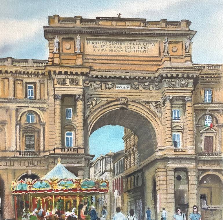 Original Impressionism Cities Painting by Darren Carey