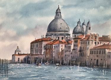 Original Contemporary Cities Painting by Darren Carey