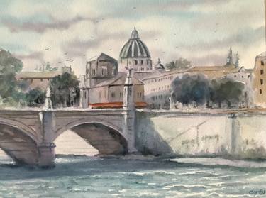 Original Contemporary Cities Painting by Darren Carey