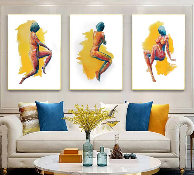 Original Impressionism Nude Painting by Valeriya Serova