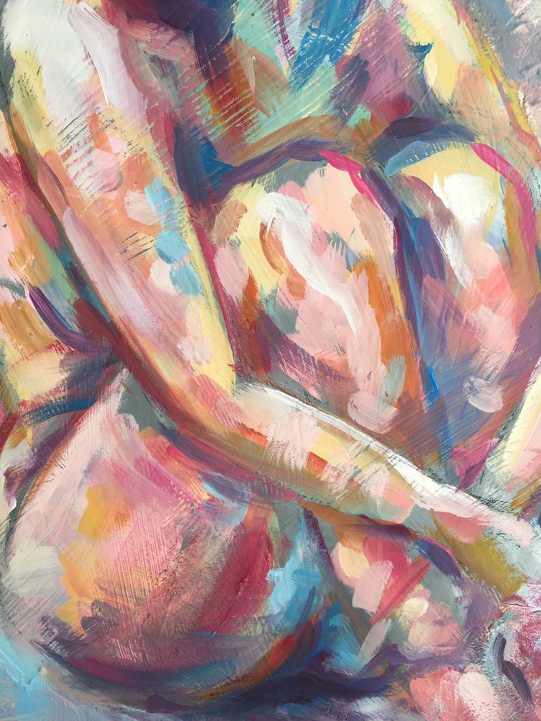 Original Oil Painting, Erotic Nude Art, Naked Women, Figure Art, Naked body,  Sexual Fine Art , young girl, Spring mood, Light Angel Painting by Valeriya  Serova | Saatchi Art