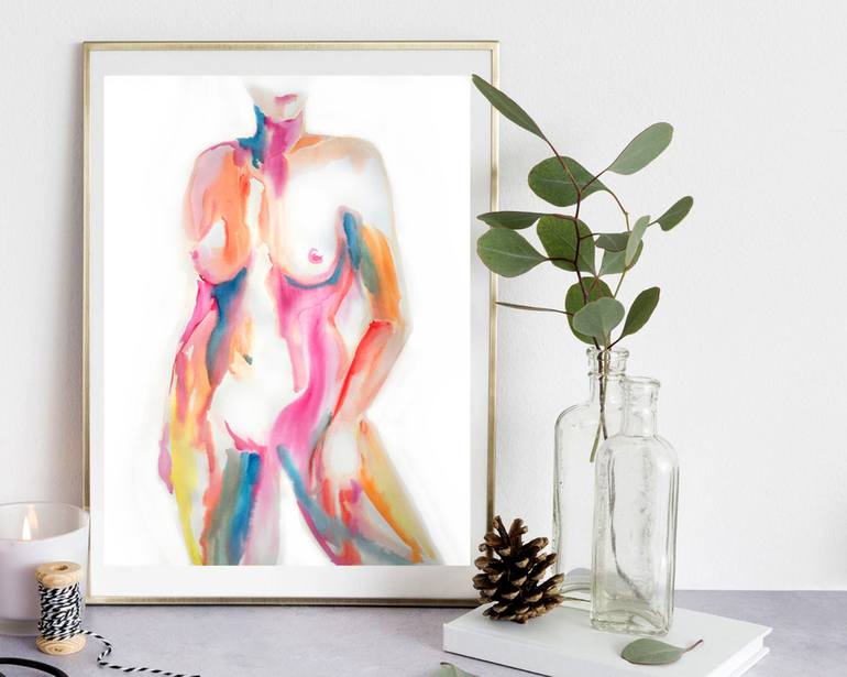 Original Abstract Nude Painting by Valeriya Serova