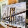 One of the primary symbols of NYC and my favorite place. Every time walking on it I enjoy the spectacular view of the city's skyline.

This artwork has painted sides and ready to hang.

This is an original painting, signed on the side and on the back.

This artwork will be delivered with signed certificate of authenticity.