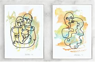 Original Abstract People Drawings by Infinity Lineart