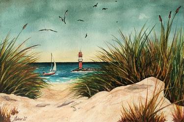 Print of Seascape Paintings by Anne Holmar