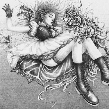 Original Figurative Fantasy Drawings by Juliana Žamoit