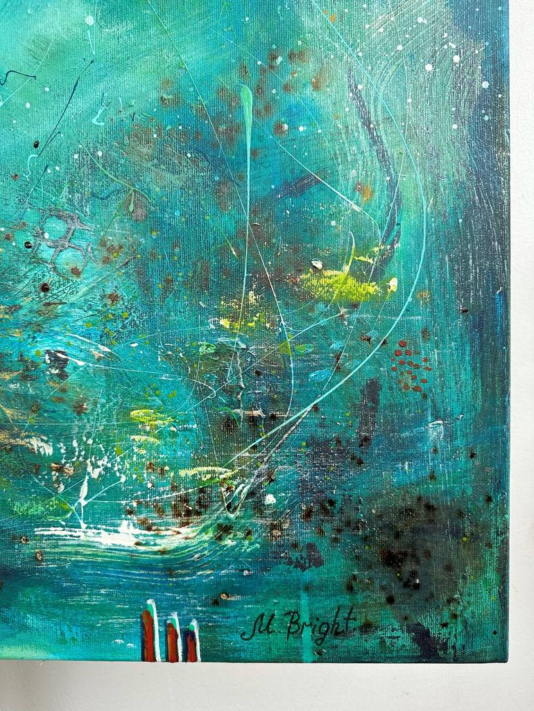 Original Abstract Travel Mixed Media by Masha Bright