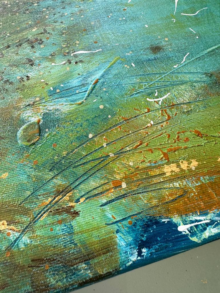 Original Abstract Travel Mixed Media by Masha Bright