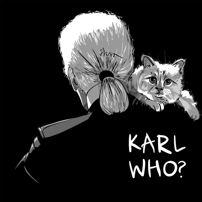Mysterieus vloeiend concept Karl Who? Drawing by Dhiman Gupta | Saatchi Art