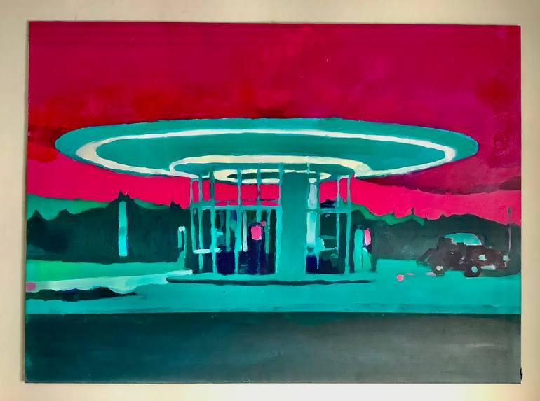 Original Pop Art Architecture Painting by Andy Mcguffie