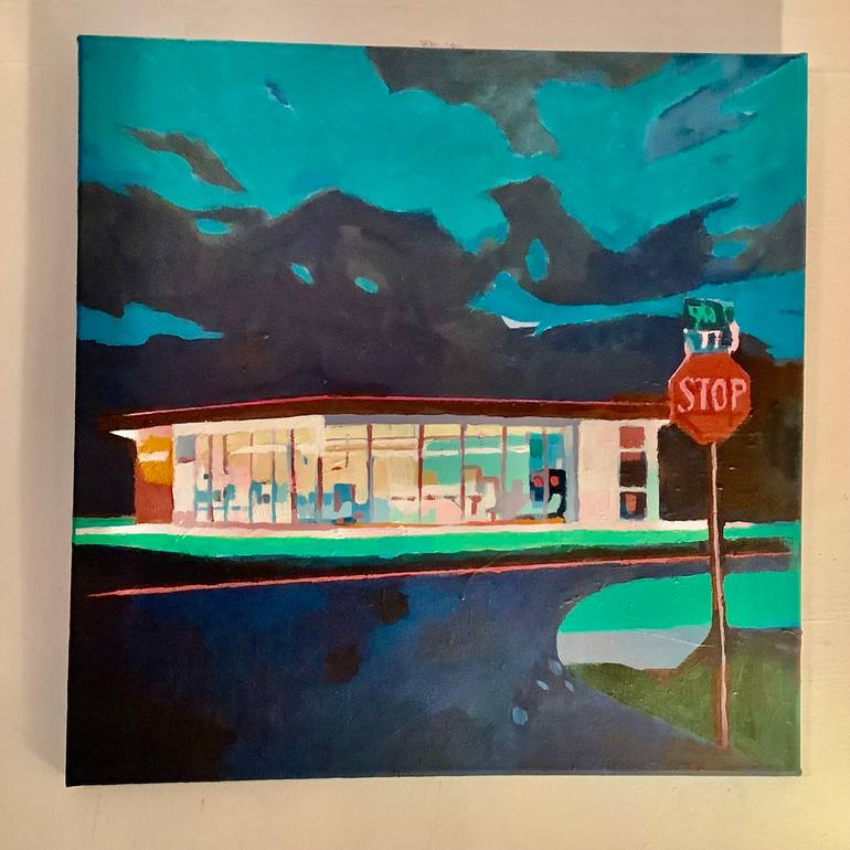 Original Pop Art Architecture Painting by Andy Mcguffie