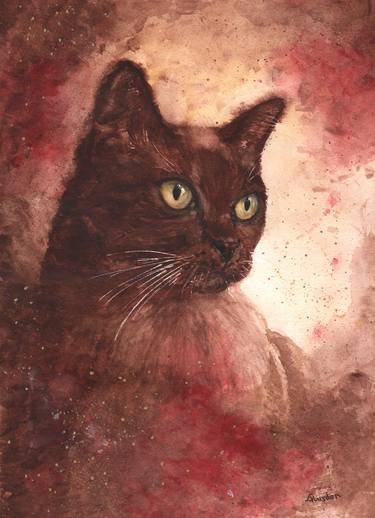 Original Cats Paintings by Linda Vousden