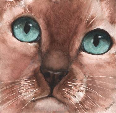 Original Cats Paintings by Linda Vousden