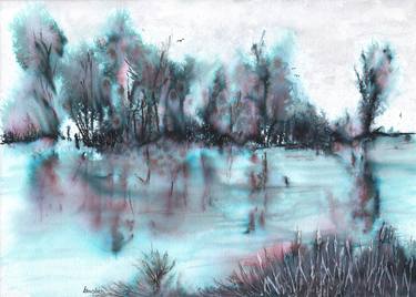 Original Abstract Landscape Paintings by Linda Vousden