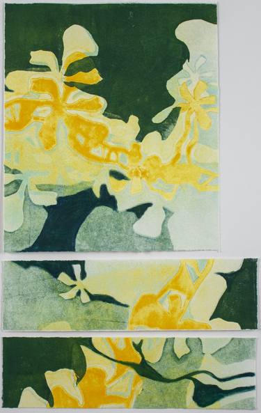 Original Abstract Botanic Printmaking by Casey Blanchard