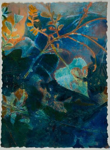 Original Abstract Botanic Printmaking by Casey Blanchard