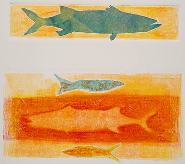 Original Abstract Animal Printmaking by Casey Blanchard