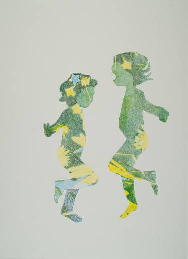 Original Abstract Children Printmaking by Casey Blanchard