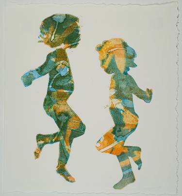 Original Abstract Children Printmaking by Casey Blanchard