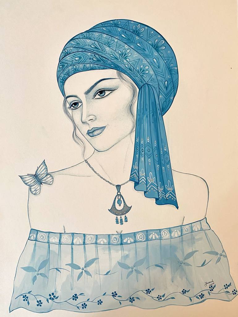 Original Portrait Painting by Farzaneh Ebadifard