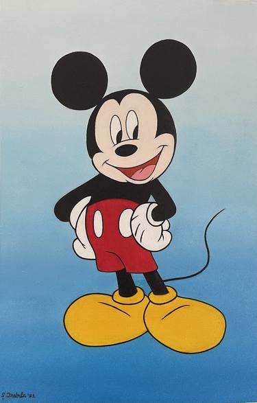 Lovely Mickey Mouse Oil Painting thumb