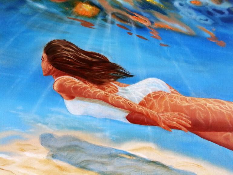 Original Figurative Water Painting by Uliana Titova