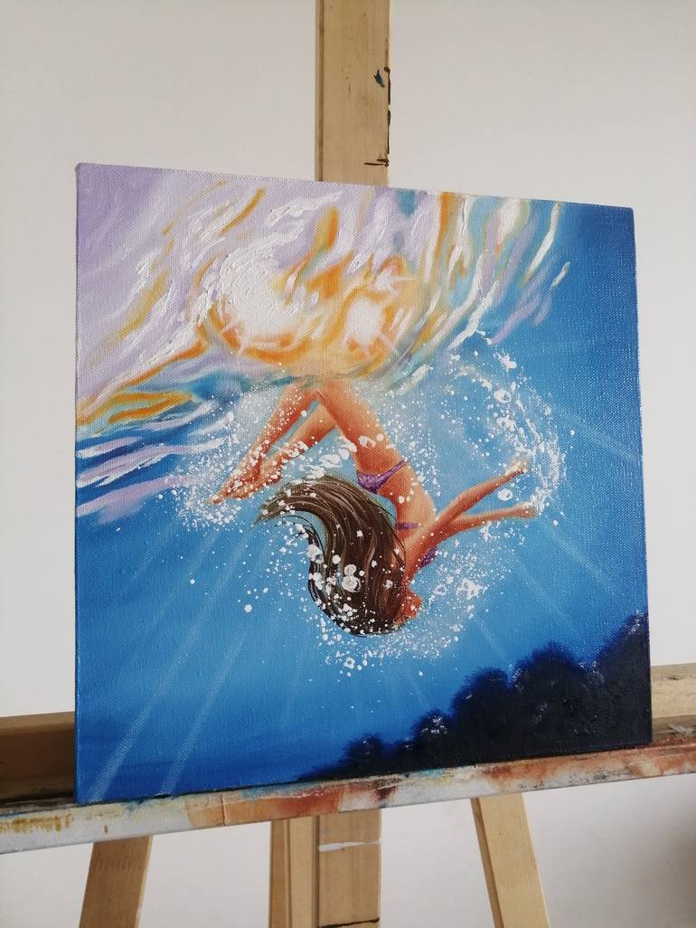 Original Figurative Water Painting by Uliana Titova