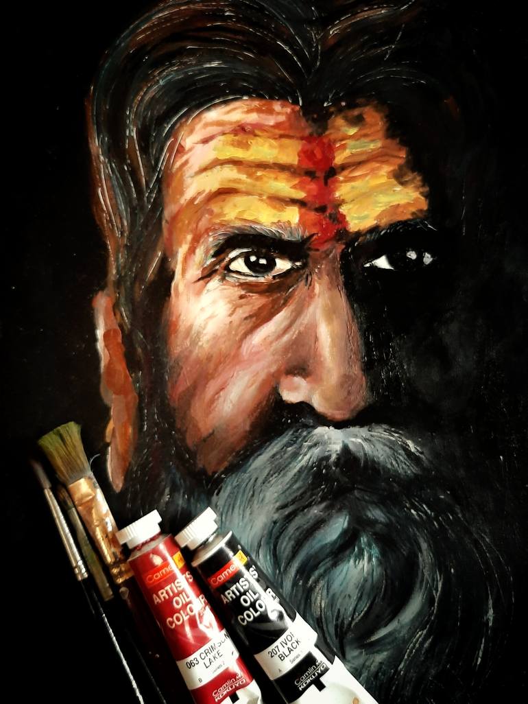 Original Portrait Painting by Revathi Nandana
