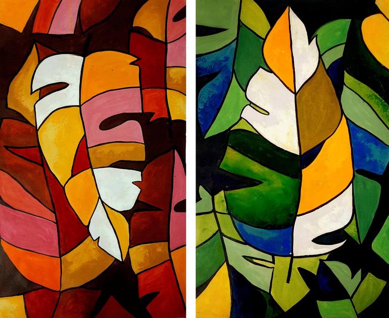Leaf Art Cubism Leaf Art Cubism