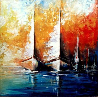 Print of Abstract Boat Paintings by Revathi Nandana