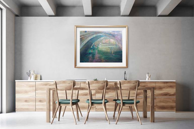 Original Impressionism Boat Painting by Olga Onopko