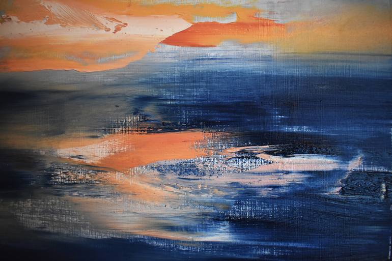 Original Abstract Seascape Painting by Angus Lowe