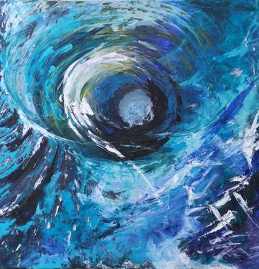 Print of Expressionism Seascape Paintings by Sonia Art
