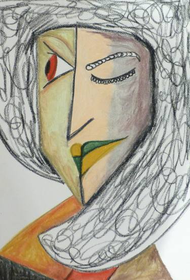 Print of Abstract Portrait Paintings by Sonia Art