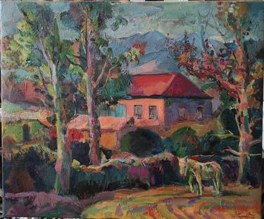 Original Realism Rural life Paintings by Avetis Mkrtchyan