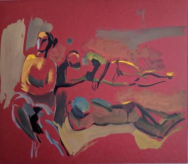 Print of Women Paintings by Avetis Mkrtchyan