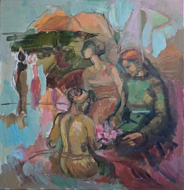 Original Impressionism Women Paintings by Avetis Mkrtchyan