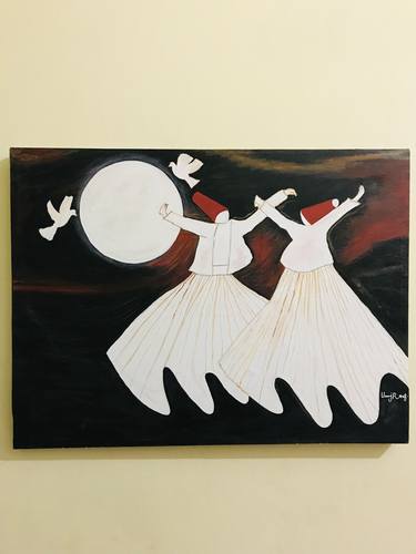 Sufi Dervish Whirling Painting thumb