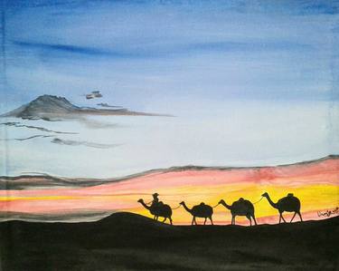 Original Fine Art Travel Paintings by Urooj Rauf