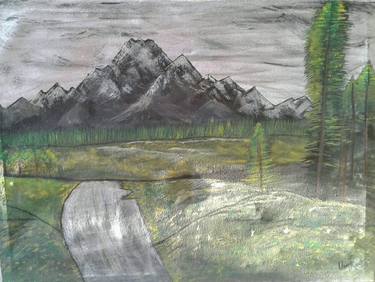 Original Fine Art Landscape Paintings by Urooj Rauf